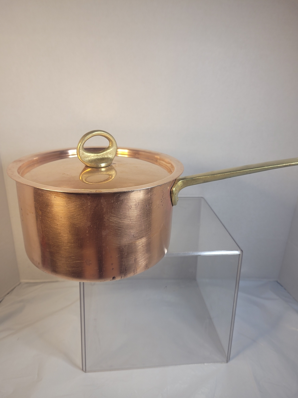 Vintage Paul Revere Copper Pot And Lid 1801 Signature Series 1 Quart (V)